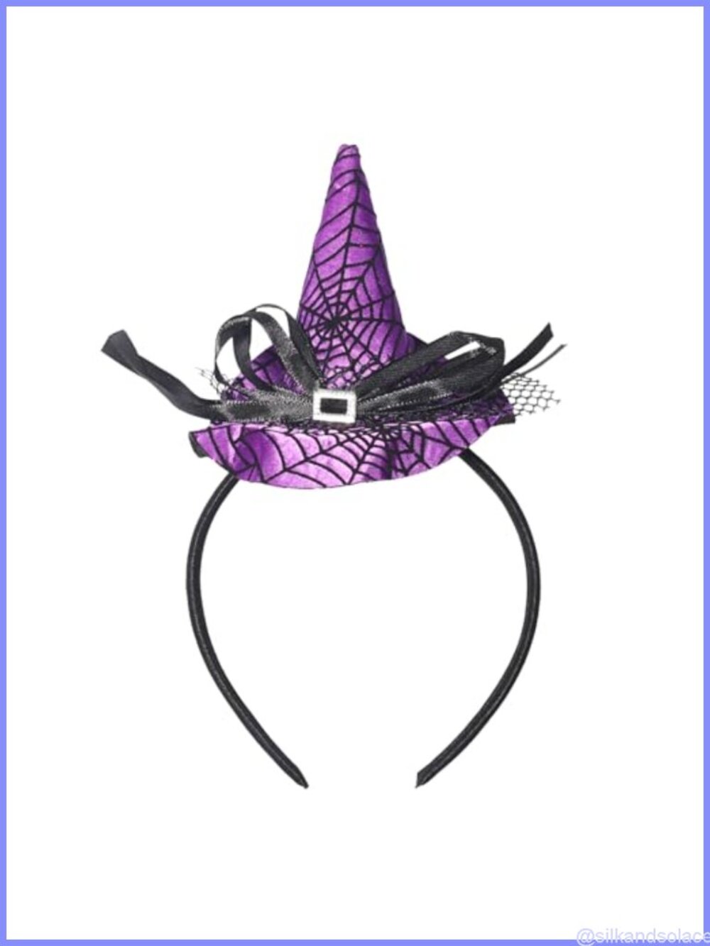Halloween Witch Hat Headband Spider Web Hair Accessory Costume